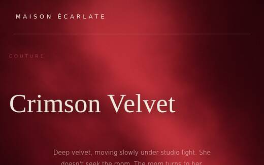 Crimson Velvet design direction